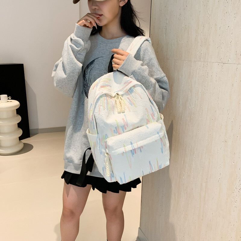 Женска сладка ученическа чанта Студентска раница за излети с голям капацитет Мека раница за момиче Дамска чанта за през рамо