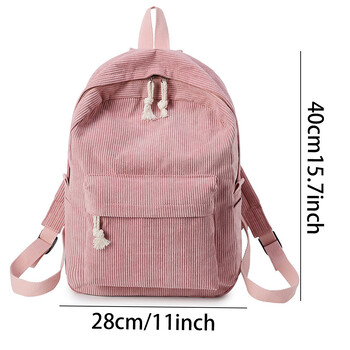 Personalized Corduroy Schoolbag Training Backpack Anti-theft Shoulder Bag for Teenager Knapsack Unisex Classic Campus Port