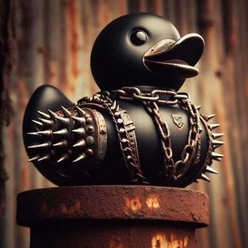 2024. Kip patke Gotička skulptura Punk figurica životinja Smola Dekoracija stola Kolekcionarske figurice Sotona Patka Ukrasi za stol