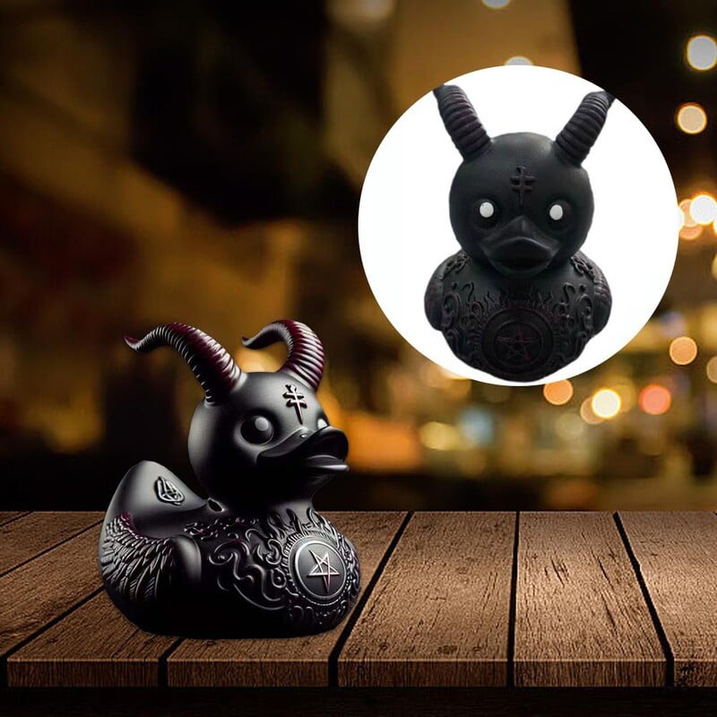 2024. Kip patke Gotička skulptura Punk figurica životinja Smola Dekoracija stola Kolekcionarske figurice Sotona Patka Ukrasi za stol