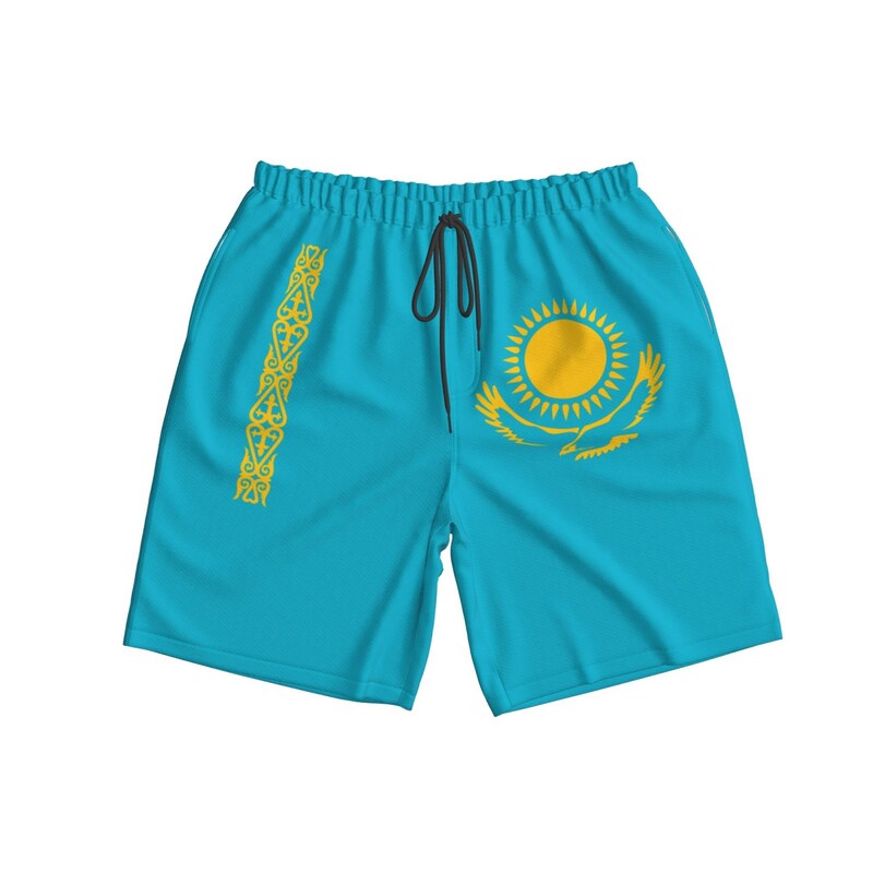Ανδρικά παντελόνια παραλίας με σημαία Καζακστάν Σορτς για σέρφινγκ M-2XL Πολυεστερικό μαγιό για τρέξιμο