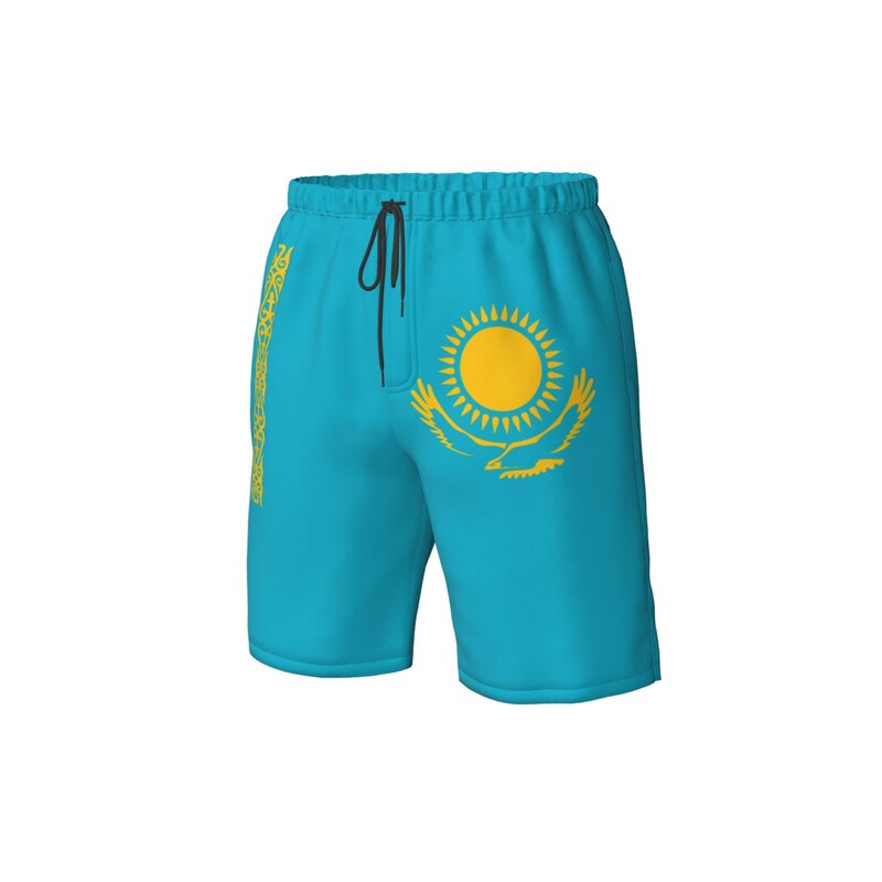 Ανδρικά παντελόνια παραλίας με σημαία Καζακστάν Σορτς για σέρφινγκ M-2XL Πολυεστερικό μαγιό για τρέξιμο
