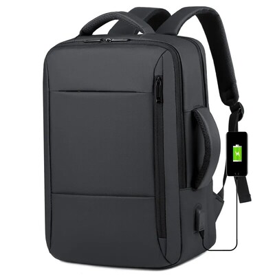 Rucsac de mare capacitate pentru bărbați, cu încărcare USB, rucsac pentru laptop pentru bărbați, rucsac de călătorie de afaceri, impermeabil, geantă de bagaje Mochila