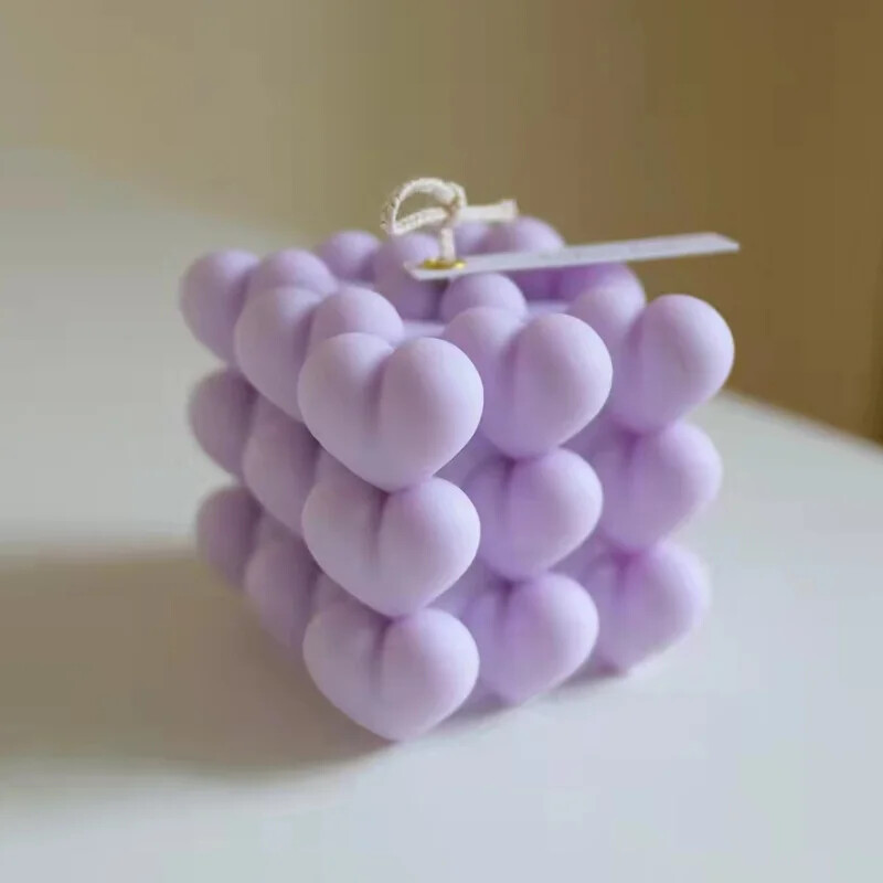 Love Magic Ball Силиконова форма за свещи Направи си сам Сърце Пирамида Honeycomb Изработка на свещи Шоколадов сапун Смола Мухъл Подаръци Занаяти Домашен декор