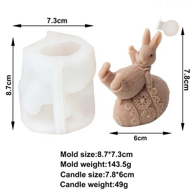 DIY armsa jänese küünla valmistamise tööriist lihavõttemunade seebi kristallist silikoonvormi šokolaadikoogi kaunistus loomade maalimine kipsist nuku kingitus