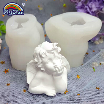 3D Cute Angel Cake Baking Appliance Καλούπι κεριών εποξειδική ρητίνη Cupid Aromatherapy Γύψος σοκολάτας Diy Χειροποίητη φόρμα σιλικόνης