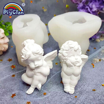 3D Cute Angel Cake Baking Appliance Καλούπι κεριών εποξειδική ρητίνη Cupid Aromatherapy Γύψος σοκολάτας Diy Χειροποίητη φόρμα σιλικόνης