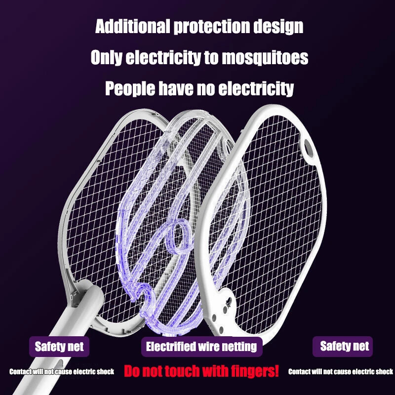 Täiustatud 3000 V sääsepüüdur koos C-tüüpi laadimisega, 3-ühes elektriline sääsepüüdur, sääsetõrjelamp