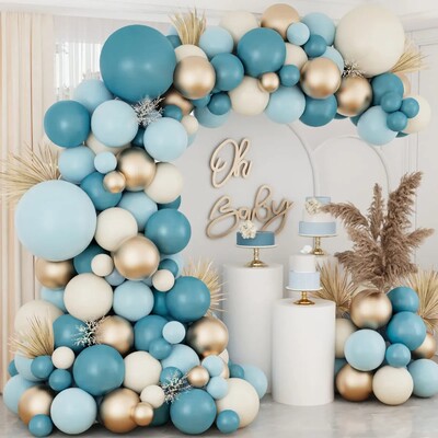 Balloon Garland Arch Kit esküvői születésnapi parti dekoráció gyerekeknek felnőtt Globos esküvői parti kellékek Latex Ballon Baby Shower Fiú