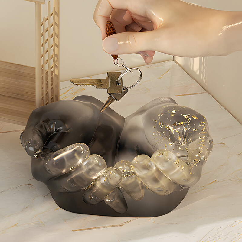 Модел на ръка Смола за съхранение на ръка Форма за свещници Бетон Силиконова форма Керамична глина направи си сам Занаяти Мухъл направи си сам Форма за саксия Ръчна