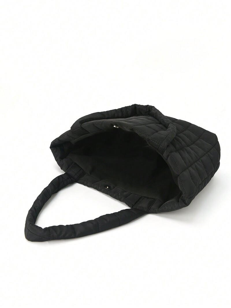 1 tk Minimalistlik tepitud puhvis kandekott, suure mahutavusega Crossbody kott, trendikas polsterdatud õlakott naistele igapäevaseks sõitmiseks