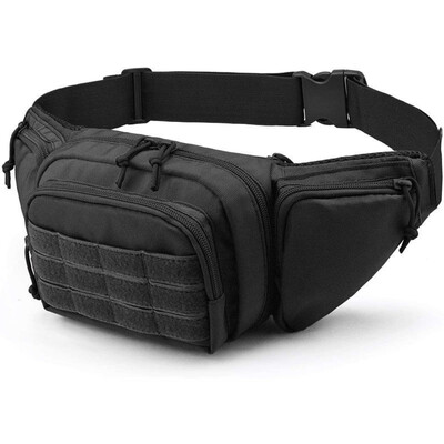 Férfi Derék Fanny Pack Övtáska Motoros Sport Mászás Kemping Nylon Férfi Szerszám Heveder Mellkas Csípő Táska