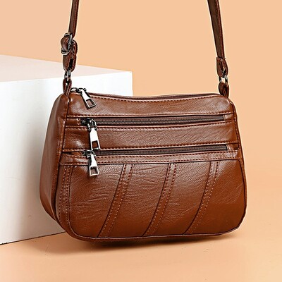 Ženske ručne torbe Torba preko ramena Mekana koža Luksuzni dizajner Elegantne ženske torbe na rame Ležerna torbica Nova moda 2024.