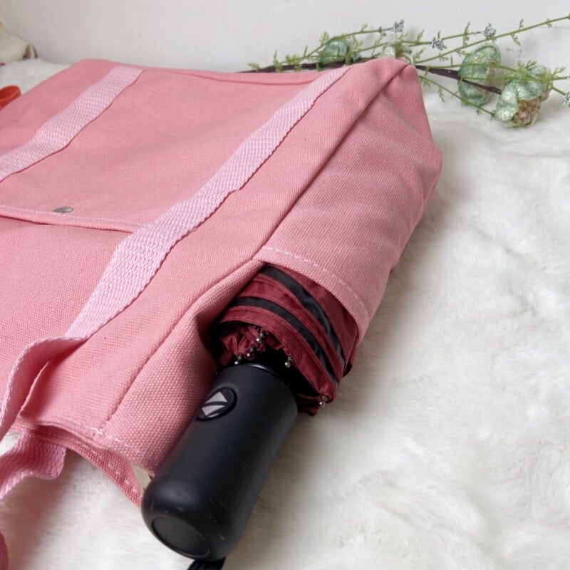 Розова платнена чанта през рамо за ежедневно носене Минималистична дамска чанта Голяма вместимост Студентска чанта