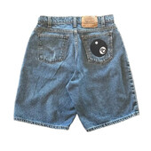 Embroidery Black Ball 8 Pattern Blue Jean Shorts Баскетболни дънкови шорти с висока талия за мъже Street Pocket Retro Summer Y2K Short