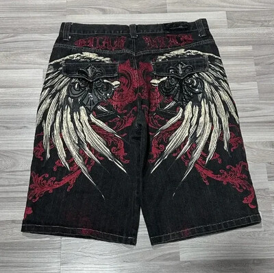 Embroidery Black Ball 8 Pattern Blue Jean Shorts Баскетболни дънкови шорти с висока талия за мъже Street Pocket Retro Summer Y2K Short