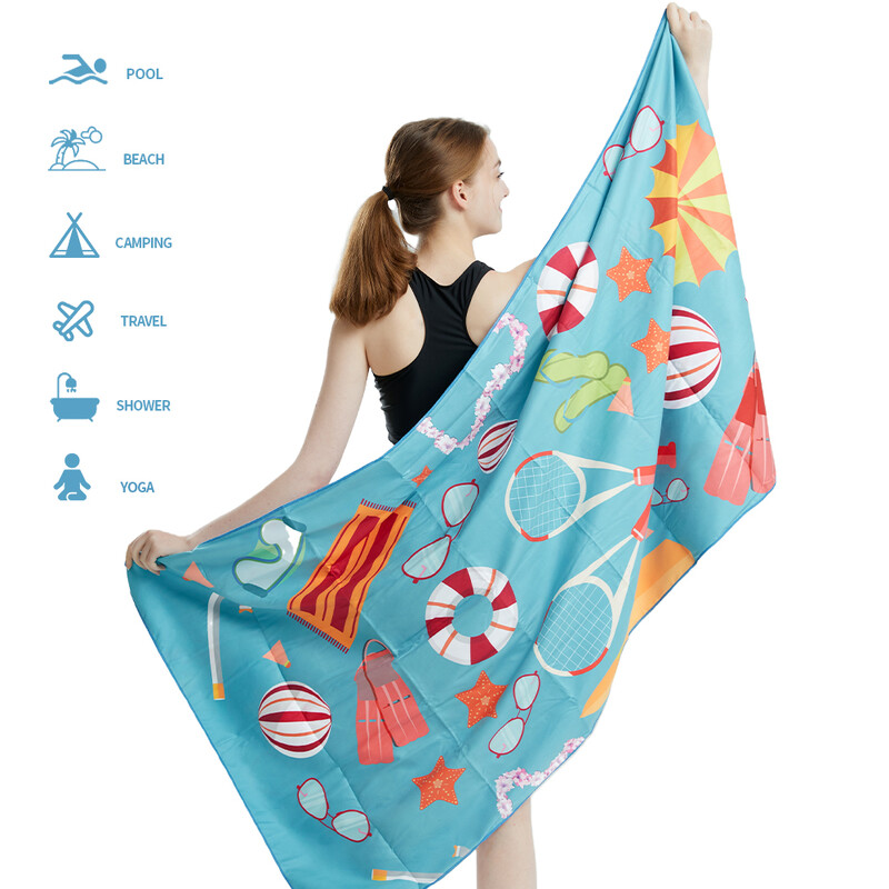 Big Beach Towels Microfiber Πετσέτες παραλίας Quick Dry Towel Sand Cloud Beach Towels Aldults Πετσέτες πισίνας για ταξιδιωτικούς κολυμβητές (S13)