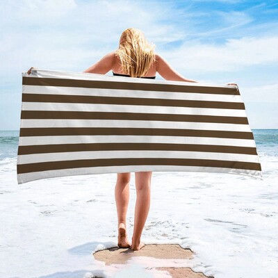 1 τμχ 75x155cm Πετσέτα θαλάσσης με λωρίδες, μαλακό σούπερ απορροφητικό για άνδρες γυναίκες, ενήλικες, πετσέτα κολύμβησης με μικροΐνες, 275GSM