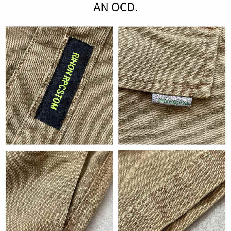 Vintage mood ühevärviline plaaster Meeste lühike vaba vöökoha pingutusnöör, mitu taskut Tänava vabaaja vabaaja meeste lühikesed püksid