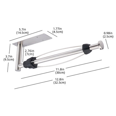 Roostevabast terasest paberrätikuhoidja, stantsivaba vannitoa tualettpaberi hoidik hoiurest Köögis kleepuv seinakinnitus