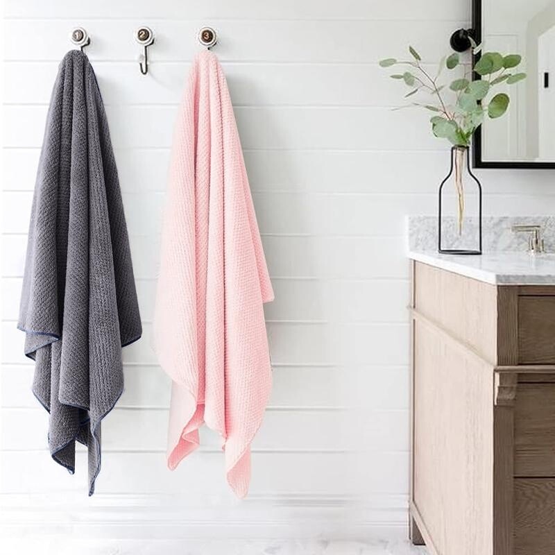 Mikrokiust juukserätik, eriti suur mähis, elastse ribaga kiirelt kuivav juukserätik, ülimalt imav pehme juukserätik turban