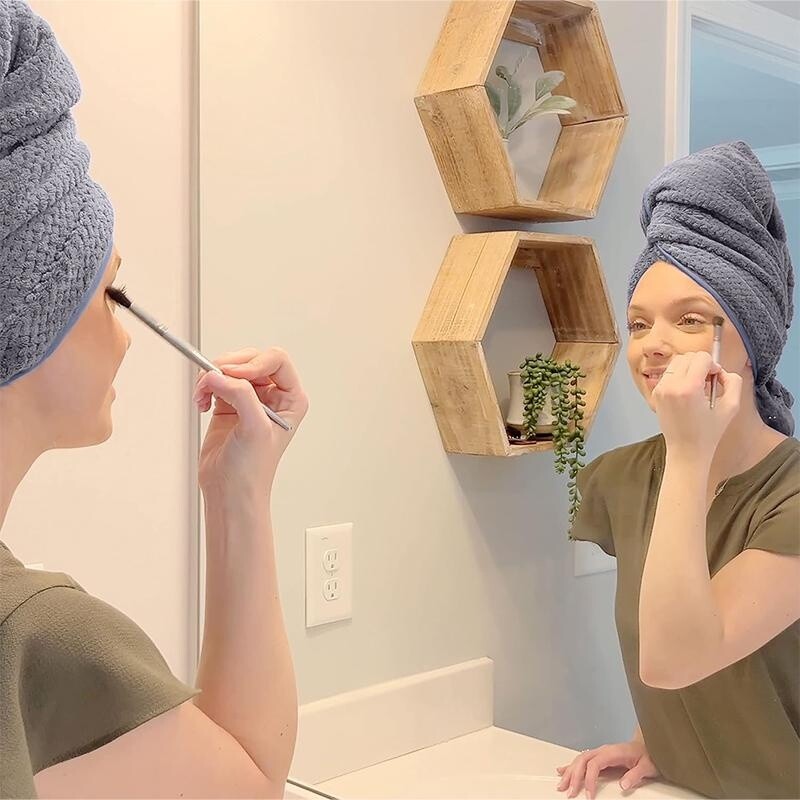 Mikrokiust juukserätik, eriti suur mähis, elastse ribaga kiirelt kuivav juukserätik, ülimalt imav pehme juukserätik turban