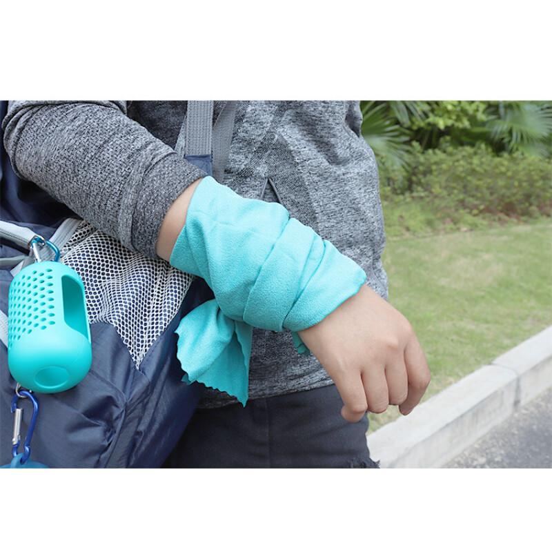 mikropluošto Quick Dry Towel Sportinis šaltas rankšluostis Golf Fitness Prakaitą sugeriantis greitai džiūstantis šaltas silikoninis rankšluosčio užvalkalas Namų tekstilė