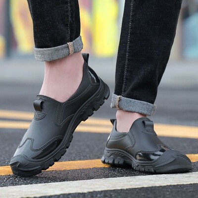 Moderne muške čizme za kišu, nove cipele otporne na kišu i vodu, kratke neklizajuće gumene čizme za ribolov, radne gumene cipele