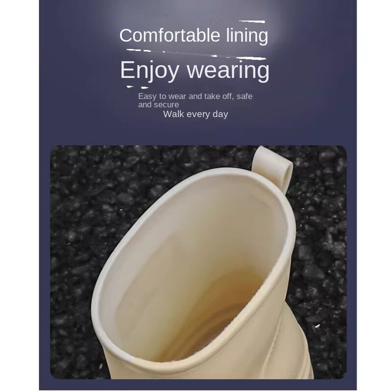 Μοντέρνες και ευέλικτες γυναικείες μπότες βροχής, γυναικείες μπότες βροχής με χοντρό πάτο, εξωτερικά παπούτσια από καουτσούκ για πλυντήριο αυτοκινήτων για ενήλικες