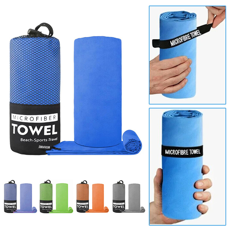 3vnt mikropluošto greitai džiūstantis rankšluosčių rinkinys Patogus greitai susigeriantis rankšluostis kūno plovimui