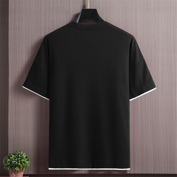 Ανδρικά Σετ Καλοκαιρινή φόρμα Plus Size 10XL 11XL T-shirts Σορτς Κοστούμια Ανδρικά Καλοκαιρινά κοστούμια μεγάλου μεγέθους Μαύρα