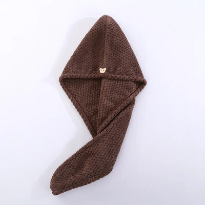 Kiiresti imenduv juuksekuivatus turbani müts Ananassi korallifliis pikad juuksekuivatused mütsi rätik 25x65cm