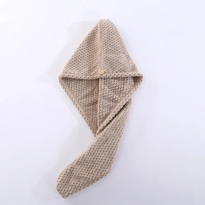 Kiiresti imenduv juuksekuivatus turbani müts Ananassi korallifliis pikad juuksekuivatused mütsi rätik 25x65cm