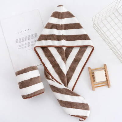 Kiiresti imenduv juuksekuivatus turbani müts Ananassi korallifliis pikad juuksekuivatused mütsi rätik 25x65cm