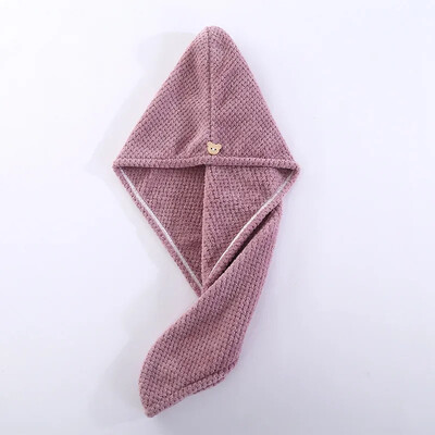 Kiiresti imenduv juuksekuivatus turbani müts Ananassi korallifliis pikad juuksekuivatused mütsi rätik 25x65cm