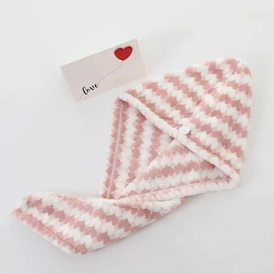 Kiiresti imenduv juuksekuivatus turbani müts Ananassi korallifliis pikad juuksekuivatused mütsi rätik 25x65cm