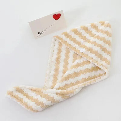 Kiiresti imenduv juuksekuivatus turbani müts Ananassi korallifliis pikad juuksekuivatused mütsi rätik 25x65cm