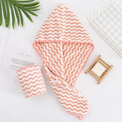 Kiiresti imenduv juuksekuivatus turbani müts Ananassi korallifliis pikad juuksekuivatused mütsi rätik 25x65cm