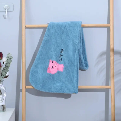 Kiiresti imenduv juuksekuivatus turbani müts Ananassi korallifliis pikad juuksekuivatused mütsi rätik 25x65cm