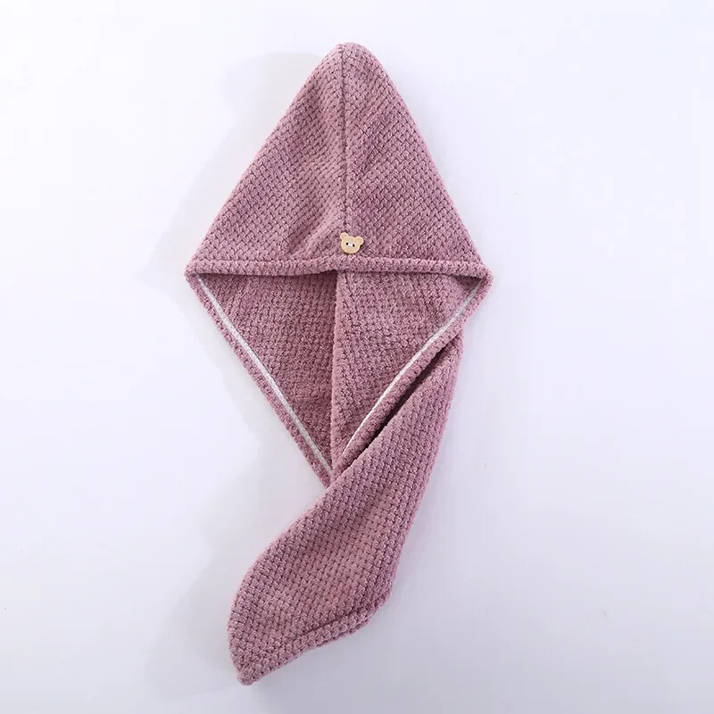 Kiiresti imenduv juuksekuivatus turbani müts Ananassi korallifliis pikad juuksekuivatused mütsi rätik 25x65cm