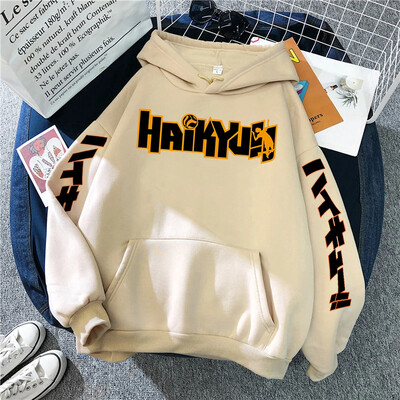 Japonijos anime Haikyuu Manga Spaudiniai Megztiniai Vyriški Nauja mada Megztiniai Hip Hop Fleece megztiniai Crewneck Megztiniai Mieli drabužiai Vyras