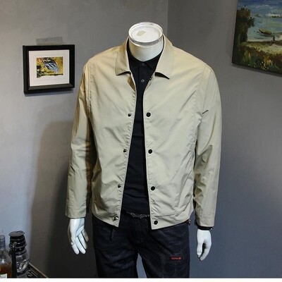 2023. Proljetno i jesensko korejsko izdanje Trend Jednostavna ležerna polo jakna dugih rukava, jednobojna svestrana prevelika kratka radna odjeća