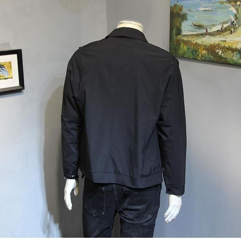 2023. Proljetno i jesensko korejsko izdanje Trend Jednostavna ležerna polo jakna dugih rukava, jednobojna svestrana prevelika kratka radna odjeća