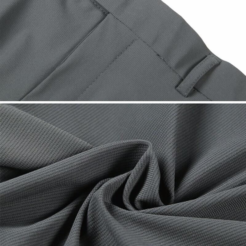 Meeste kleit, püksid, püksid, 2024. aasta suvi, uus õhuke, hingav, soliidne vabaaja kõrge elastsusega liibuv ülikond, püksid, tänavarõivad, meeste rõivad