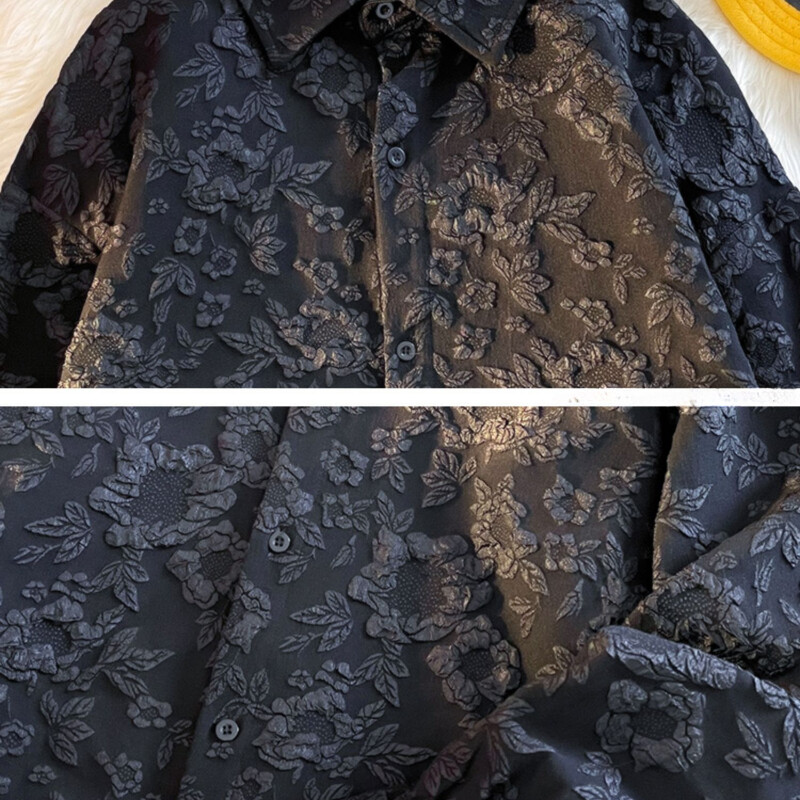 Särgid Meeste lillelised Jaapani stiilis Mood lahtised plisseeritud pikkade varrukatega Vibe Kõik sobivad High Street Nooruslik ja laheda disainiga vintage