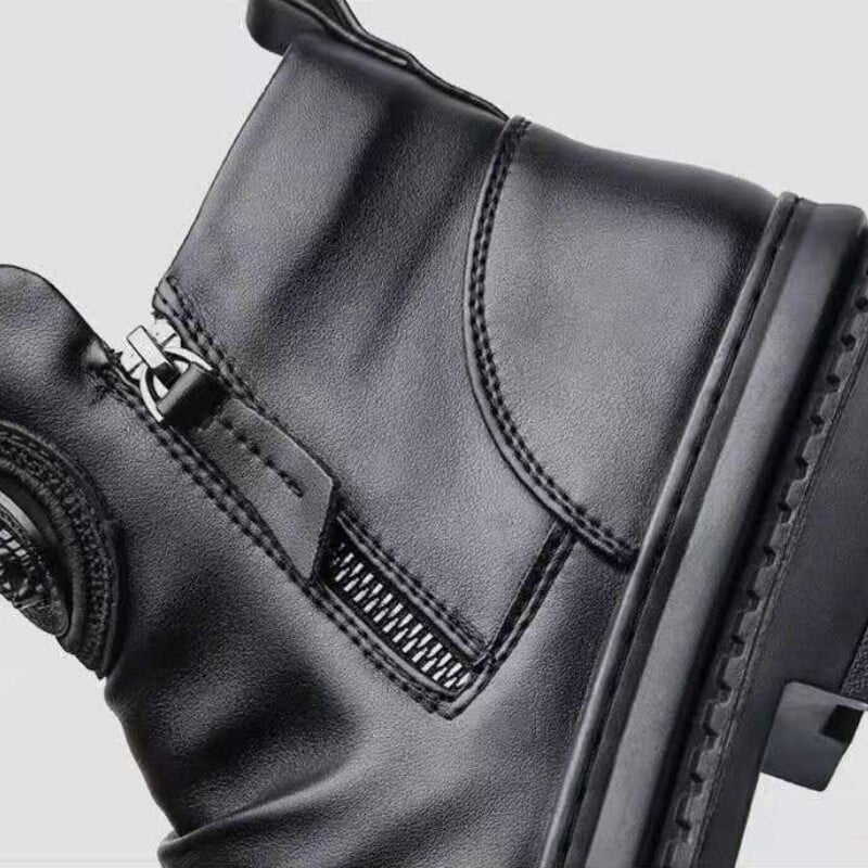 Prabangūs Vyriški Martin Batai Britų Style High Top Vyriški batai Motociklas Odiniai Batai Užtrauktukas Retro Vyriški Batai Zapatillas Hombre