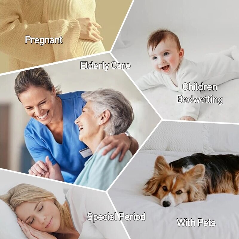 Veekindel kaitsemadrats, hingav müratu kattemadrats, voodi sile jersey madratsikate, täielikult paigaldatud lina