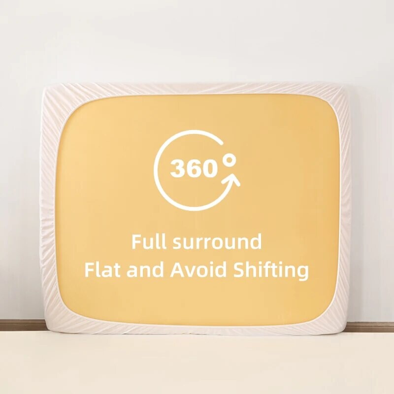 Veekindel kaitsemadrats, hingav müratu kattemadrats, voodi sile jersey madratsikate, täielikult paigaldatud lina