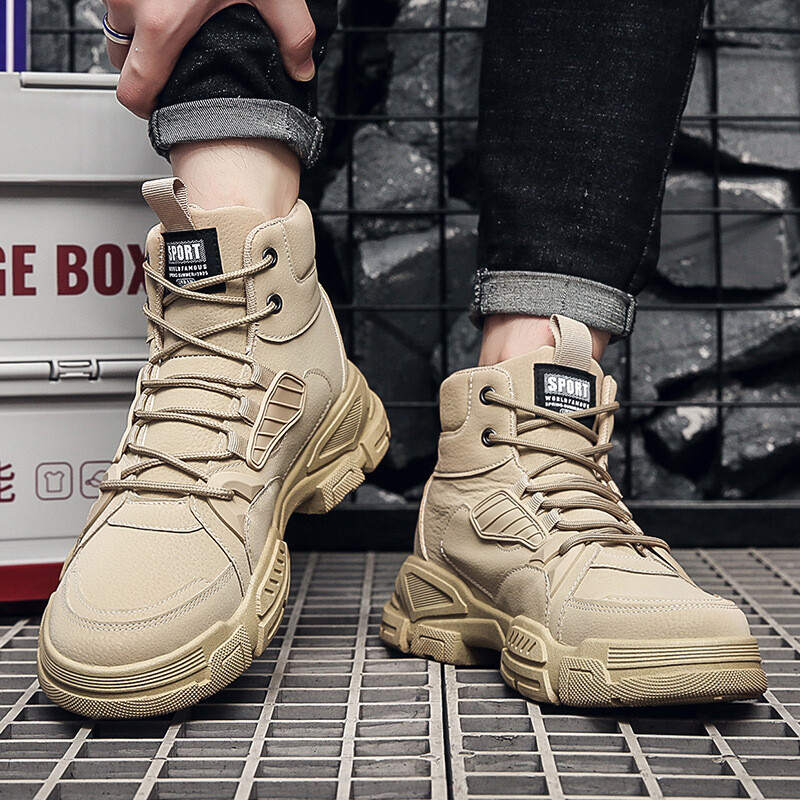 Ανδρικά μποτάκια εξωτερικής χρήσης Πλατφόρμα Comfort Ανδρικά στρατιωτικά μποτάκια Αντιολισθητικά ψηλά παπούτσια εργασίας Υψηλής ποιότητας Δερμάτινα ανδρικά μποτάκια 2024