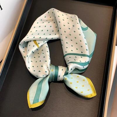 Šal Bandana od 100% svile Ženske četvrtaste marame Omot Marama Mulberry Proljetna moda Luksuzna visokokvalitetna traka za glavu Hidžab šalovi